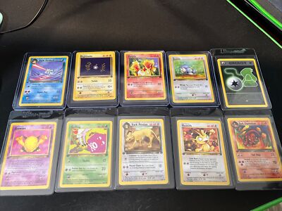 Team Rocket 1st Edition Pokemon Mystery Lot Vintage WOTC (10 Cards Total) Mint