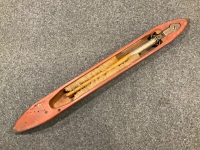 Vintage 16  PAVIA Right Boat Shuttle Wooden Weaving Loom Metal Tips