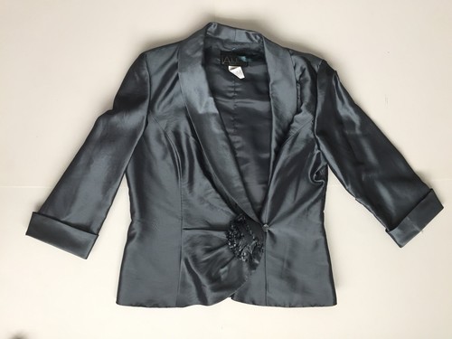 Alex Evenings Sz 12 Dress Long Skirt Jacket 2-piece NWT Smoke Blue Gray