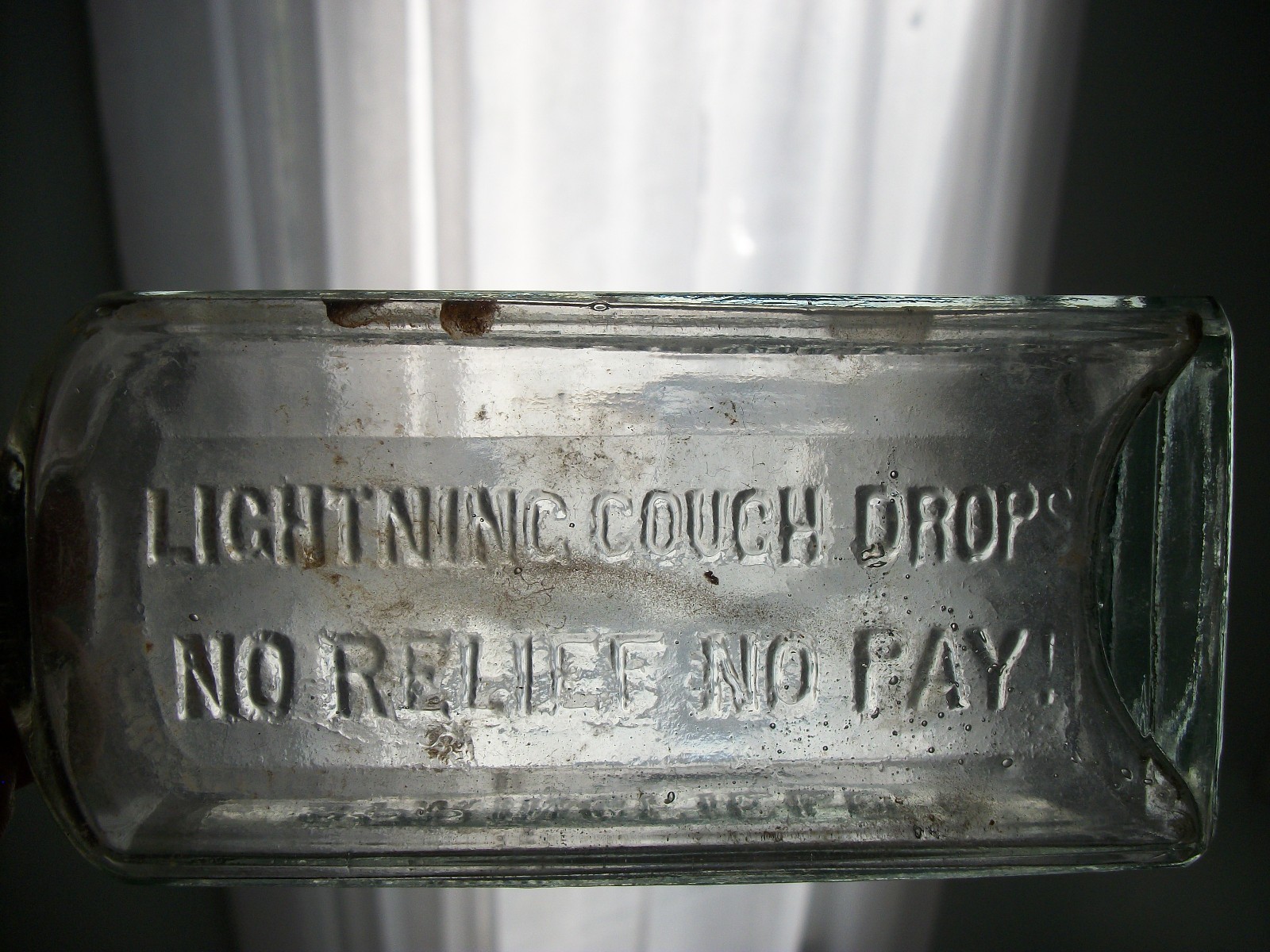 LIGHTNING COUGH DROPS NO RELIEF NO PAY! HERB MEDICINE CO SPRINGFIELD OH MEDICINE