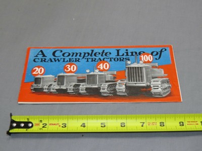 Vintage CLETRAC Crawler Tractor 20 30 40 100 sales Brochure Cleveland Tractor
