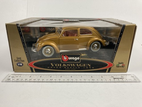 Burago 1/18 Diecast 1955 Volkswagen Kafer-Beetle Gold