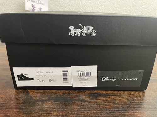 Pre-owned Coach Disney X  Clip High Top Sneaker With Maleficent Dragon Motif Cc730 In Green