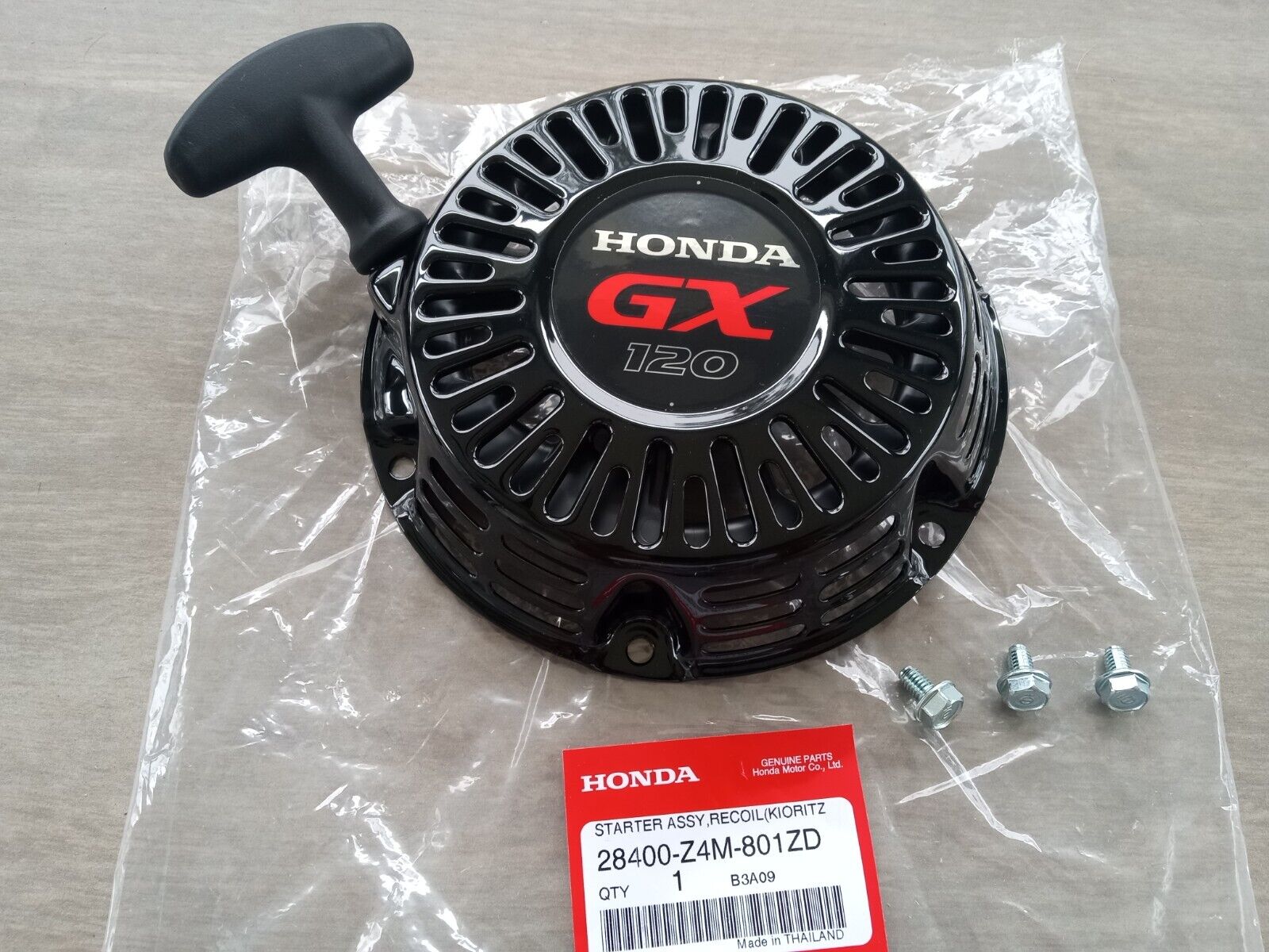 new OEM Honda Recoil Starter GX120 + screws- 28400-Z4M-305ZD new OEM Honda Recoil Starter GX120 + screws- 28400-Z4M-305ZD