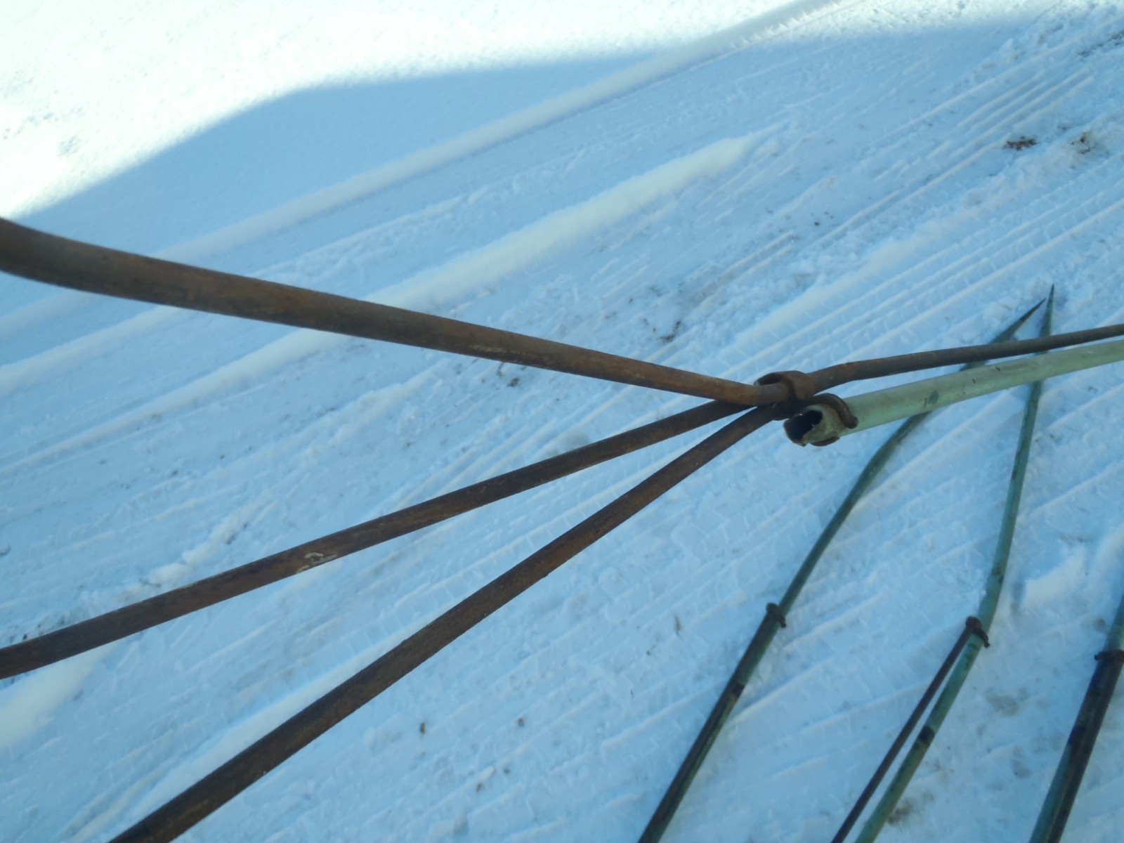 VINTAGE COPPER LIGHTNING RODS METAL BASE asking 35.00 each