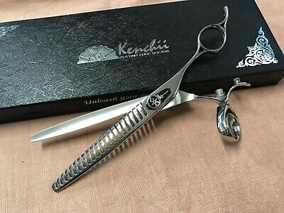 Kenchii Shinobi Double Swivel Shears 21 Tooth Thinner 6.5" Grooming- Opened Box