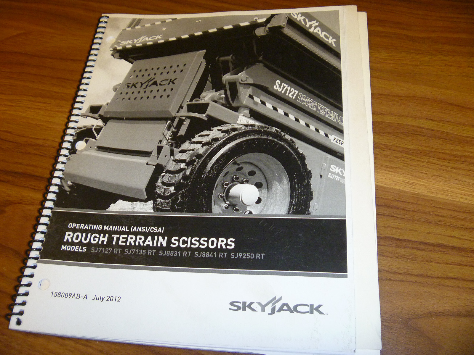SkyJack SJ7127RT SJ7135RT SJ8831RT Rough Terrain Scissor