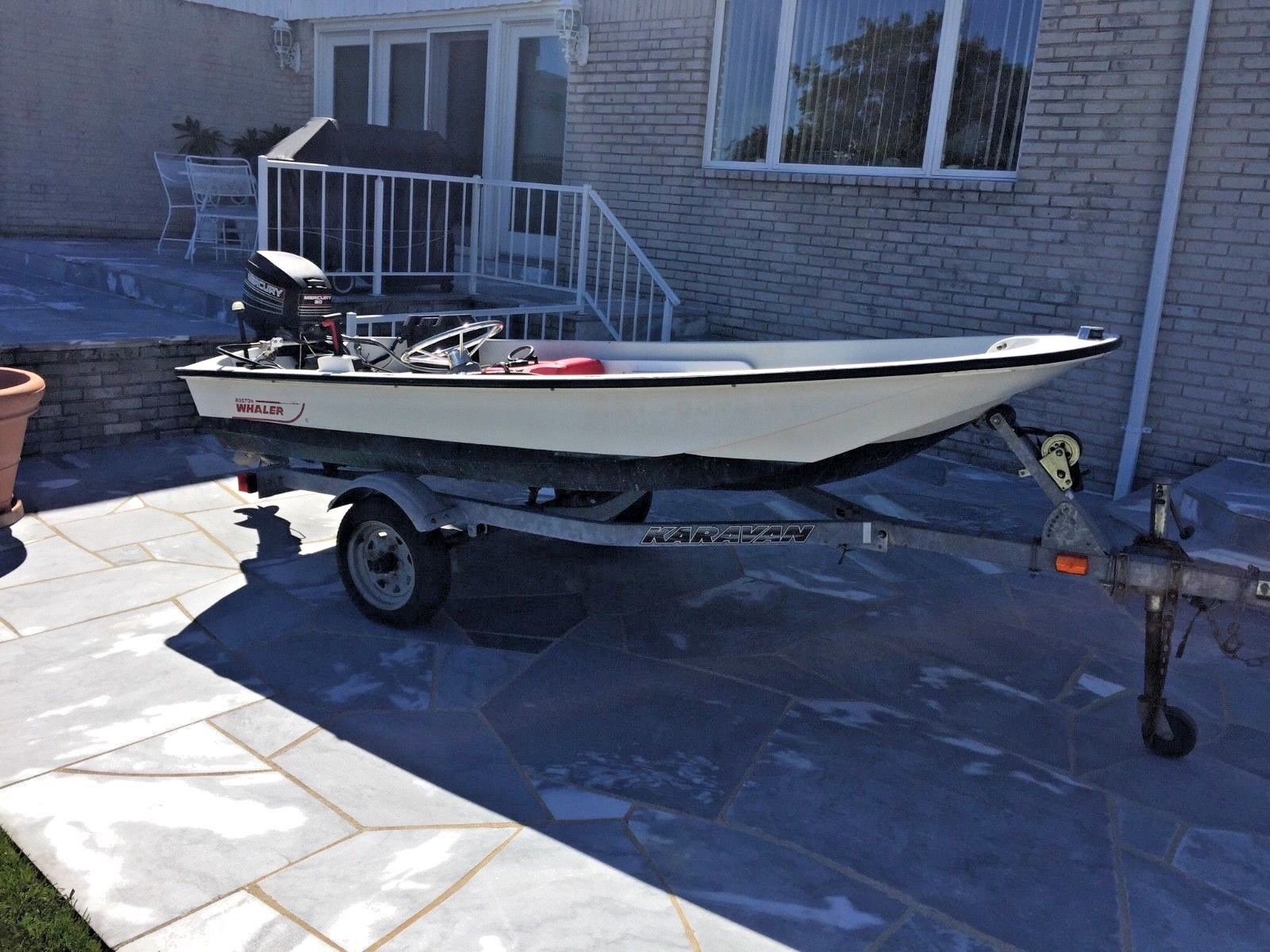 1984 Boston Whaler 11 FT Long with 20 HP Mercury Outboard Engine Motor Used