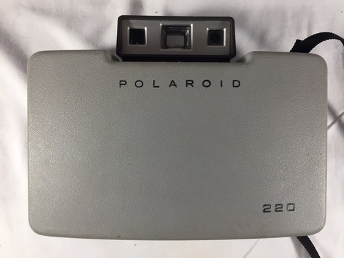 Vintage Polaroid 220 Film Camera + Polaroid Flash Model 268 + Manual