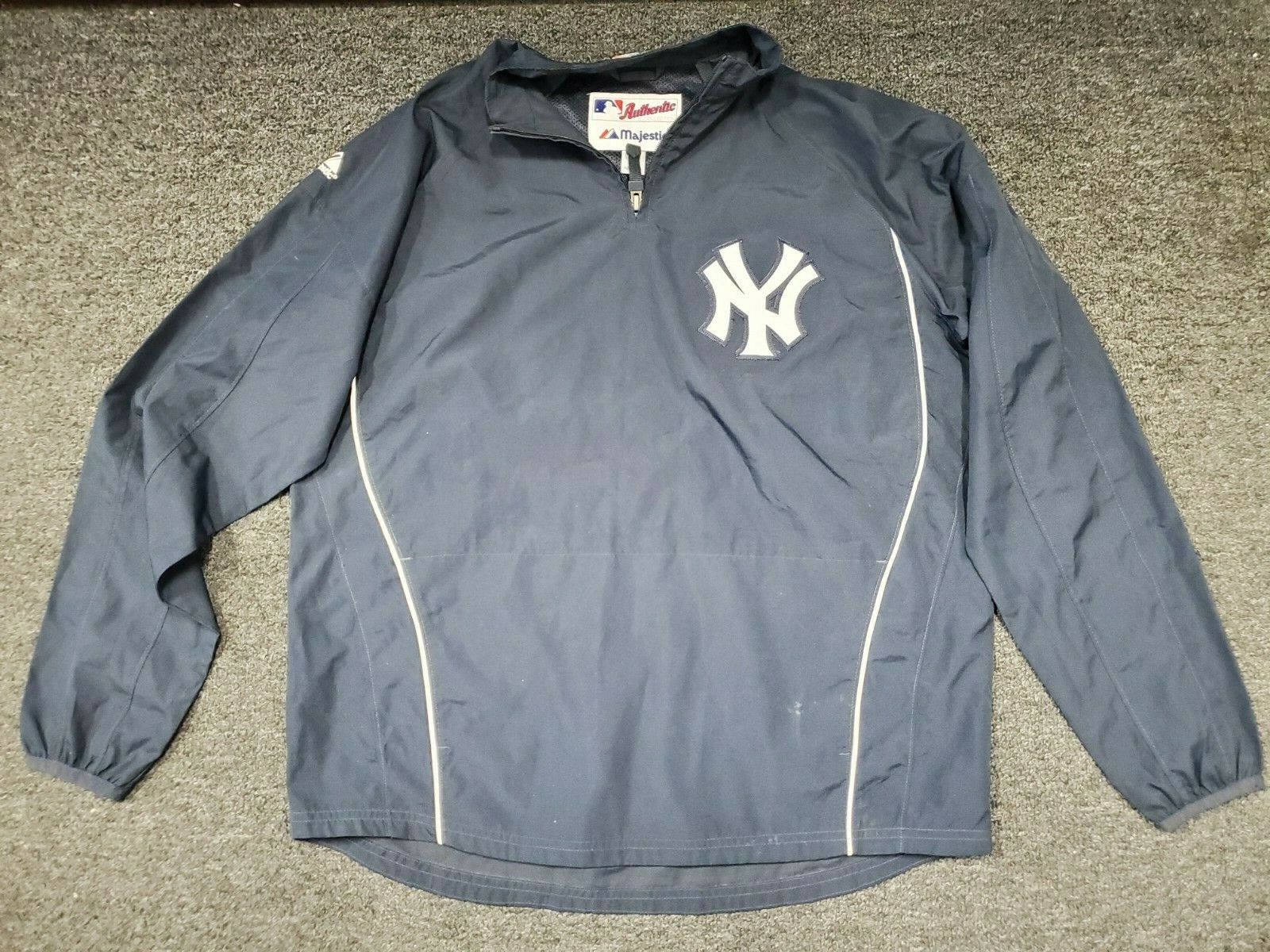 MAJESTIC COOL BASE MLB NEW YORK YANKEES 1/4 ZIP WINDBREAKER MAJESTIC COOL BASE MLB NEW YORK YANKEES 1/4 ZIP WINDBREAKER