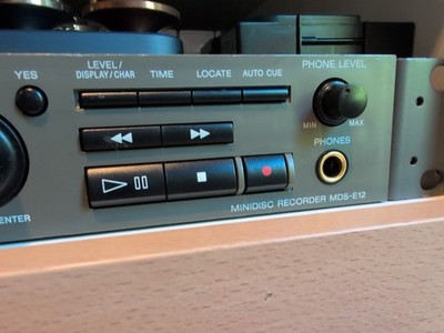 SONY MDS-E12 Professional MD LP Recorder Player Black Tested