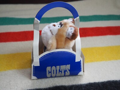 VTG 90s Russ Berrie NFL Indianapolis Colts Plush Bulldog Toy Football NEW Box