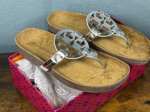 TORY BURCH ホワイト トングサンダル Tory Burch Womens Miller Thong Sandals - Optic White - Jacob