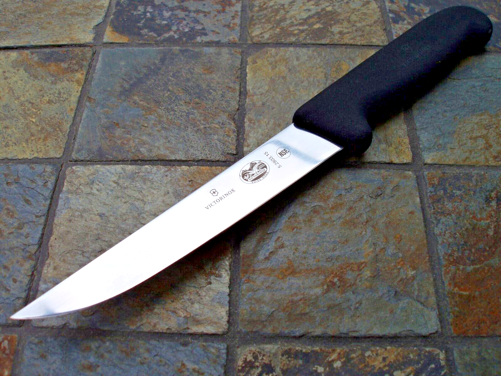 6 Inch Straight Semi-flexible Blade Black Fibrox New