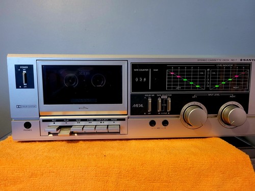 Sanyo Stereo Cassette Deck Model RD 7 Vintage 1984 Dolby System Metal Tested