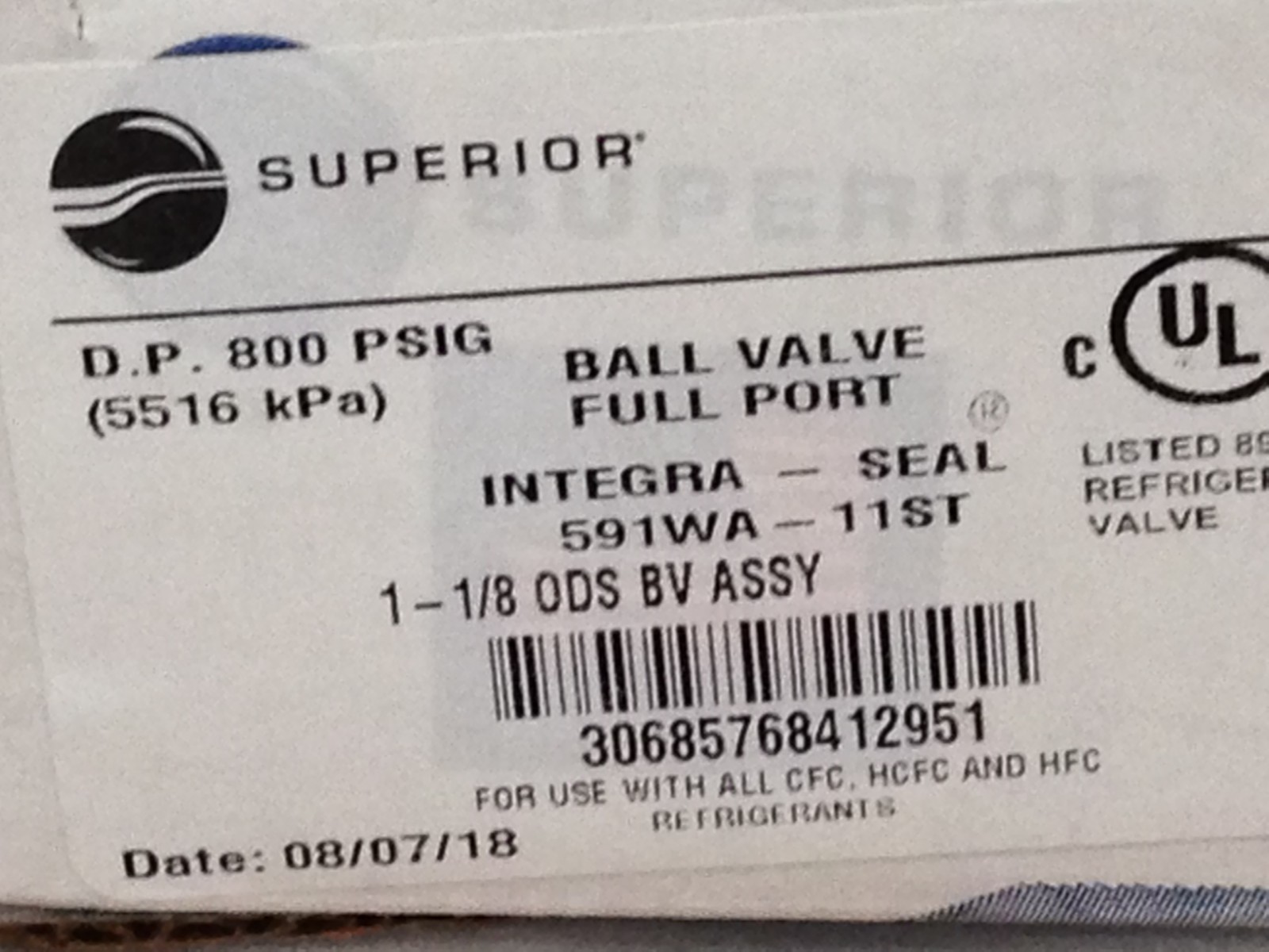 Superior Refrigeration 1 1/8