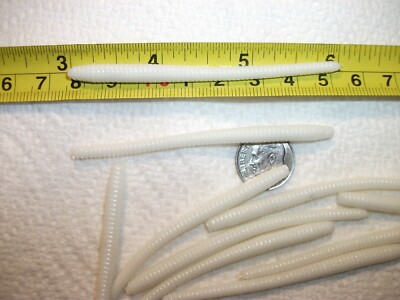 50-3''-GLOW-bass trout crappie-fishing worms-crawlers-grubs-jigs-lures-baits-lot