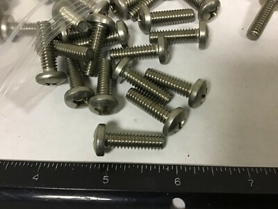 Qty (25) 1/4-20 X 7/8'' Phillips Pan Head Stainless Screws, MS51957-82