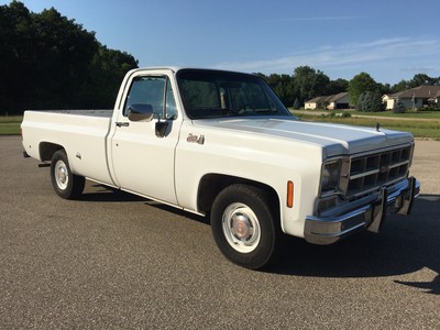 1977 GMC 1500 Sierra Grande 1977 GMC Sierra Grande C15 2WD Long Box 350 V8 350 Trans White Vintage C10