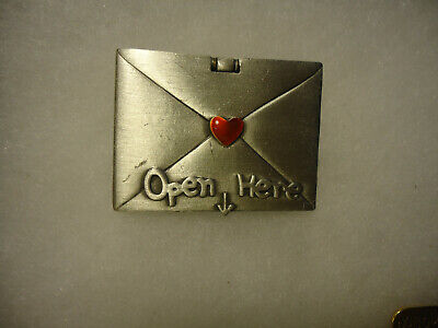 AJC vtg/nos pewter #1 Mom open envelope pin