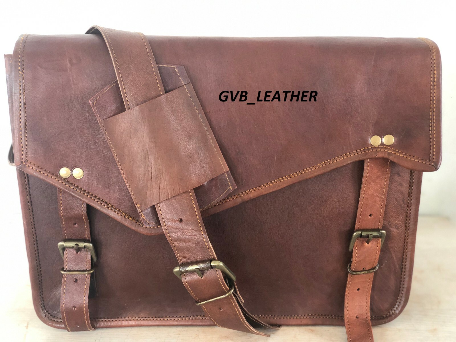 ☆MUCENT☆ Dudley Side Pocket Vintage Leather Shoulder Bag U Vintage Men's Genuine Leather Handbag Shoulder Bag Cross