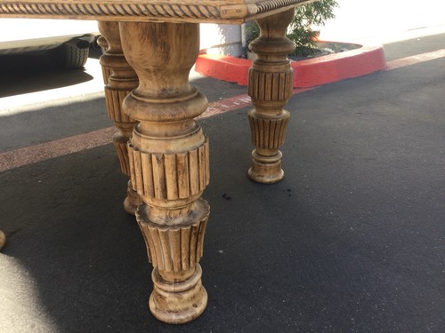 Antique 1890’s Quarter Sawn Oak Farm House 5 Turned Leg Table