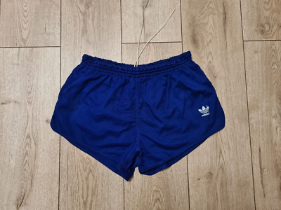 ADIDAS SHORTS VINTAGE WEST GERMANY 80s BLUE SPRINTER RUNNING SHORTS SOCCER sM S