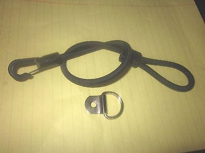 8 Bungee Cords with Tie Down Ring 15.5" Black New on Shelf