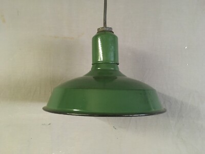 Green Industrial Porcelain Enamel Lamp Shade Wheeler Reflector Co
