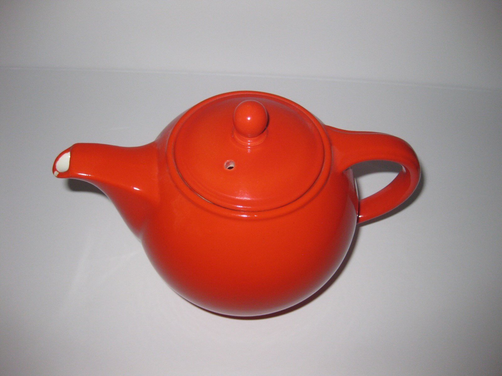Hall China Red GLOBE Teapot Hard-to-Find