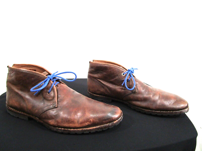 Timberland Wodehouse 75509 Brown Leather Blue Laces Chukka Boots Men Sz 11 M
