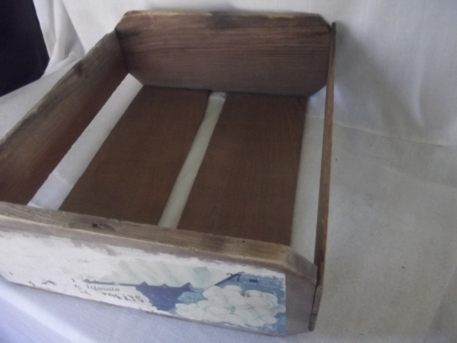 Vtg Wood Shipping Fruit Crate DUMONT PACKING Co. Lodi California Box Advertising