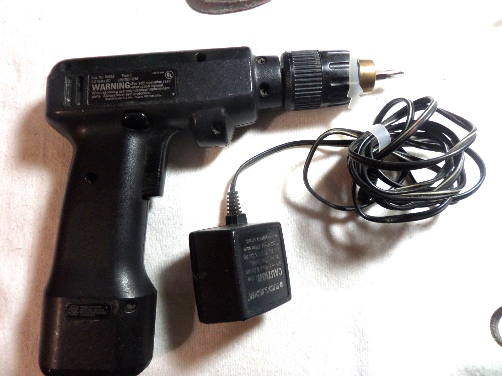 Black & Decker Cat no 9049 Ranger Cordless Drill 6 Volt WITH Charger