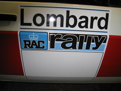 PAIR OF LOMBARD RAC RALLY DOOR SQUARES, FORD ESCORT,MINI, CLASSIC RALLY CAR