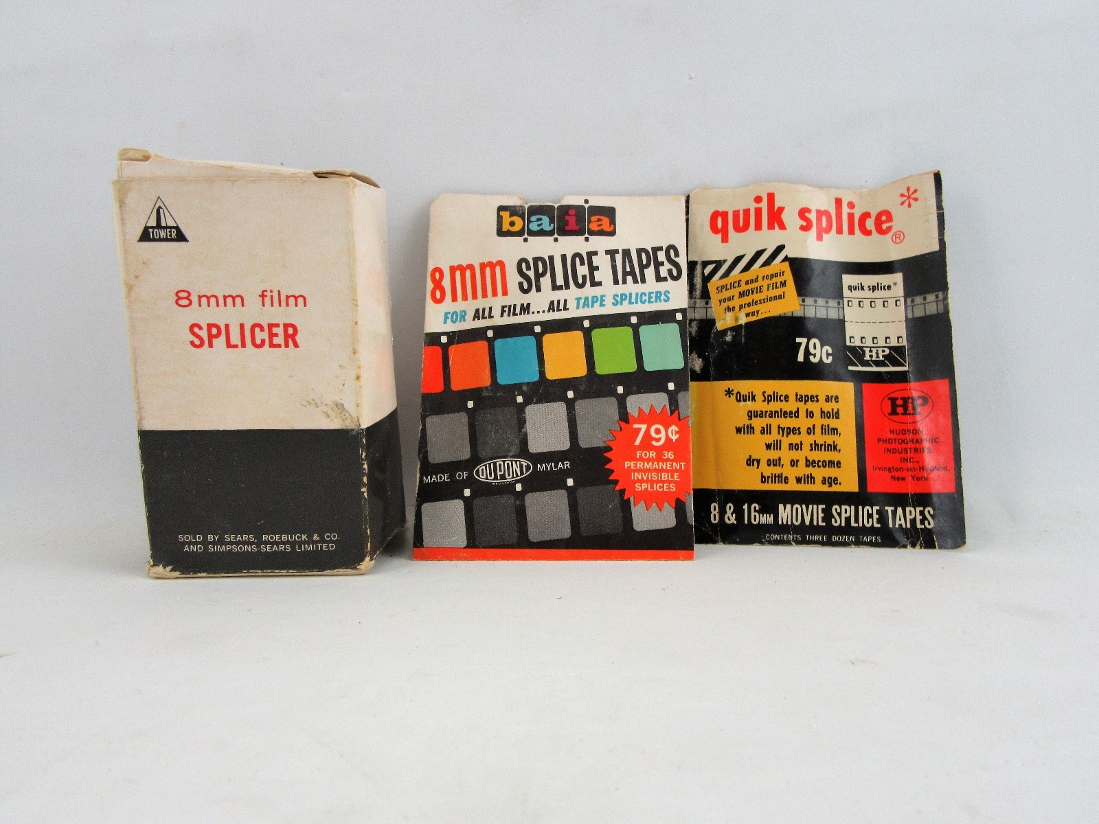 Quick Splice Film Splicer by Tower & Baia 8mm Splice Tape Vintage