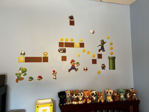 RoomMates Nintendo Super Mario Build A Scene Peel & Stick Wall Decals