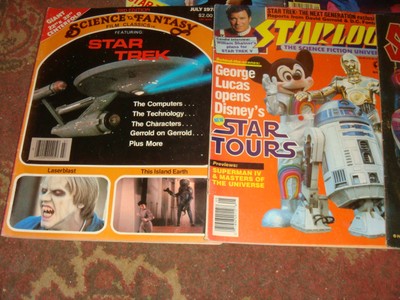 10 Vintage Sci Fi Magazines and Comics - Mostly STAR TREK Related - Nice Group