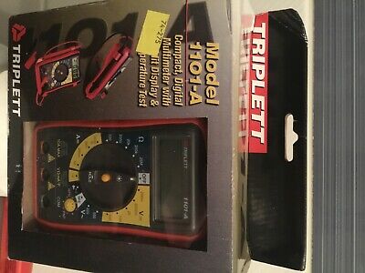 New in box Triplett 1101-A Cat II rated Compact DMM Multimeter Backlit Display 