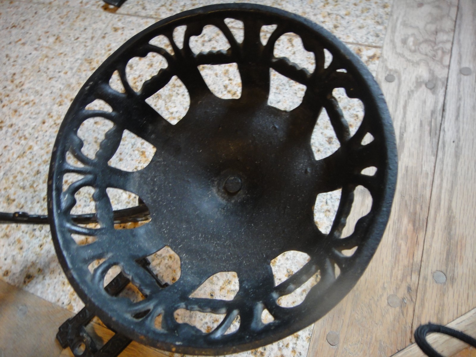 Vtg. Wrought Iron Oil Lamp Holder/Wall Sconce Dr. Lamp