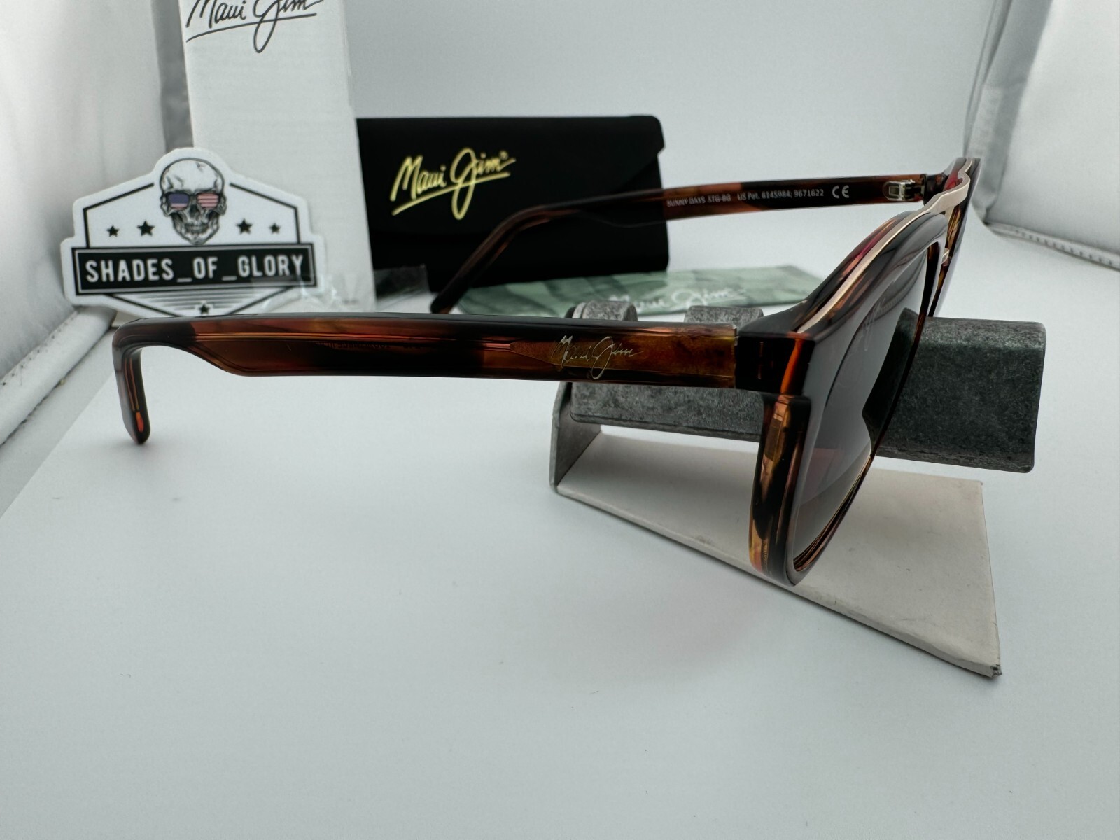 Pre-owned Maui Jim Sunny Days Mj 529-19c Espresso Smoke Maui Rose Red Polarized Sunglasses In Pink