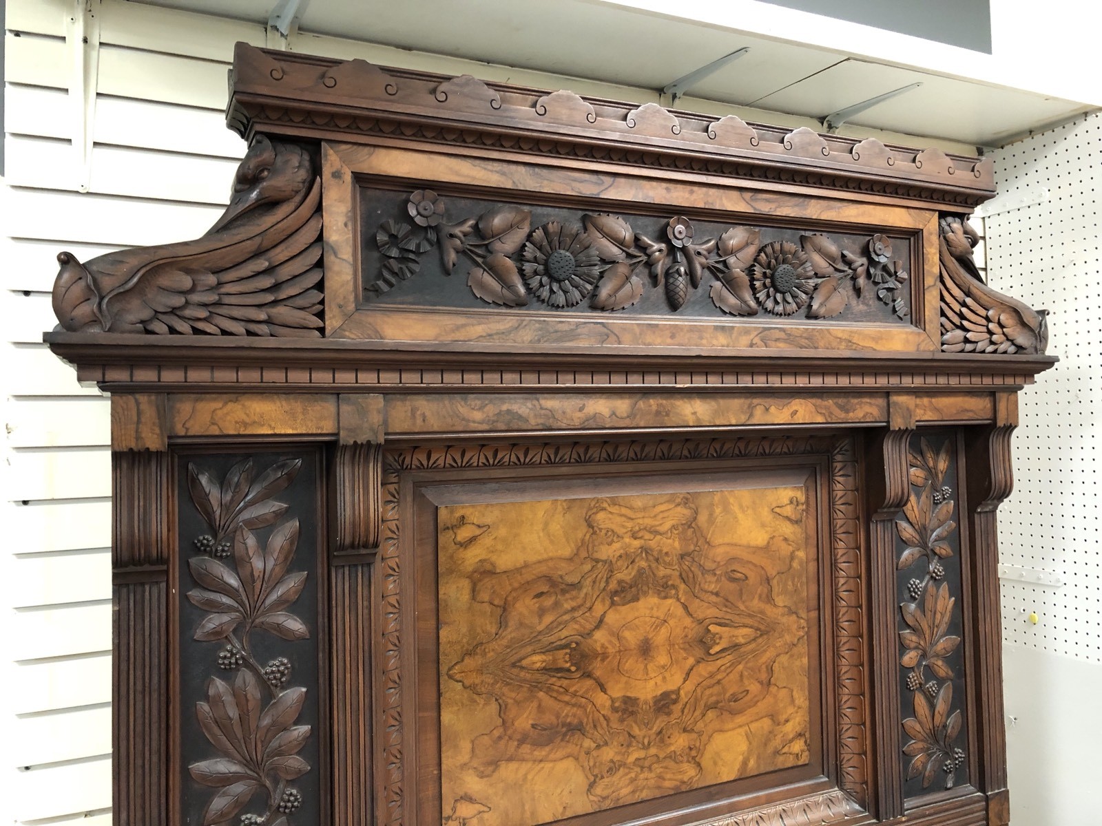 Walnut Victorian Bedroom Set With Lots Of Carving Marble Top Dresser 1870