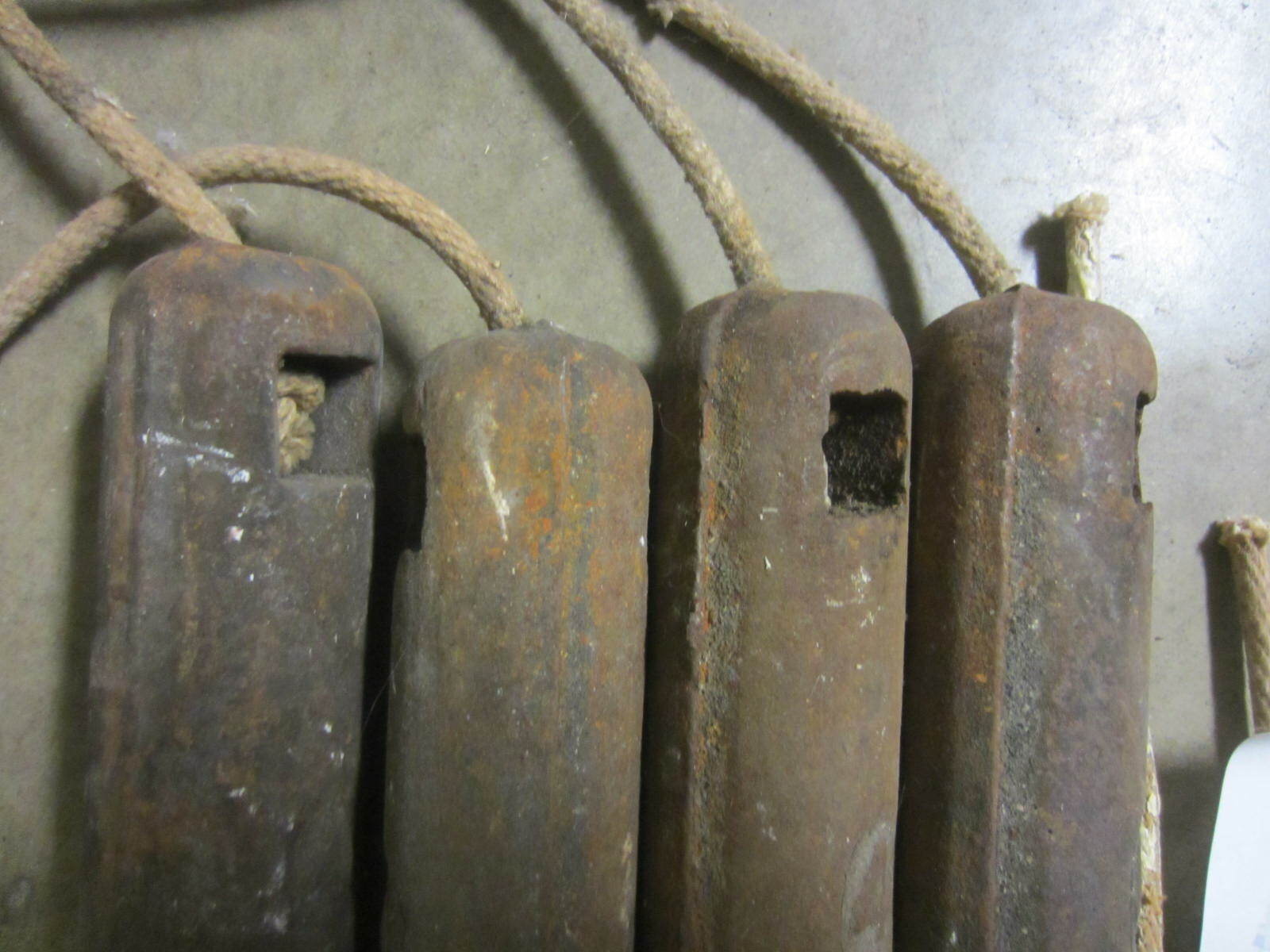 Vintage 4# Pound Cast Iron Window Sash Weight Lot of 2