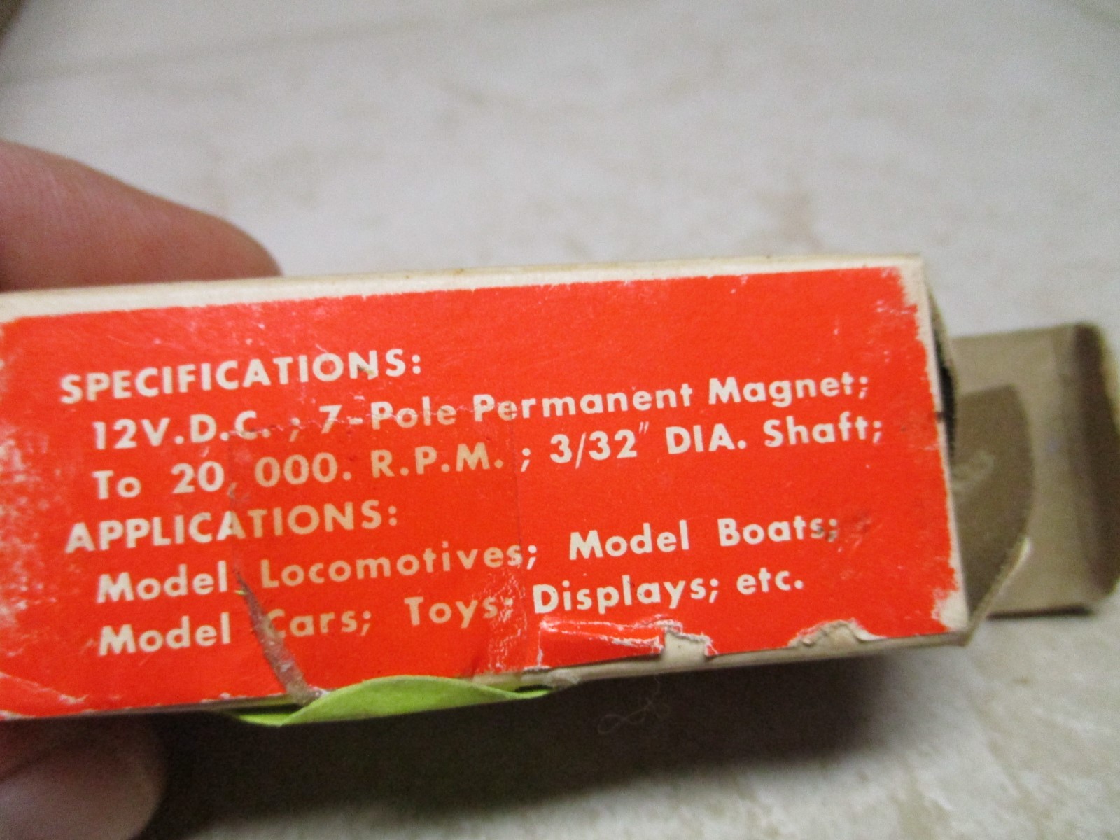 VTG NOS 1/24 1/32 Scale Slot Car Racing DC Motor Hobby Train Tradeship Micro 12V