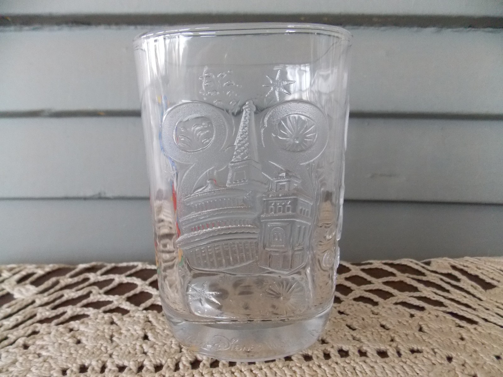 Vintage McDonald's 2000 Disney World Epcot Center Square Glass Tumbler Mickey