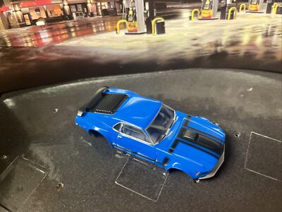 AFX RACING 22026 FORD BOSS 302 MUSTANG BLUE/BLACK HO SLOT CAR BODY