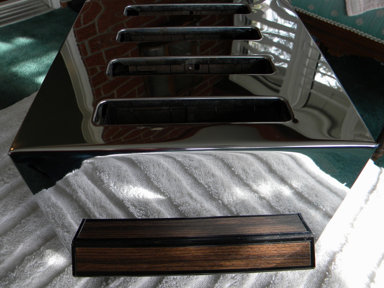 GENERAL ELECTRIC toaster vlntage 4 slice wood grain