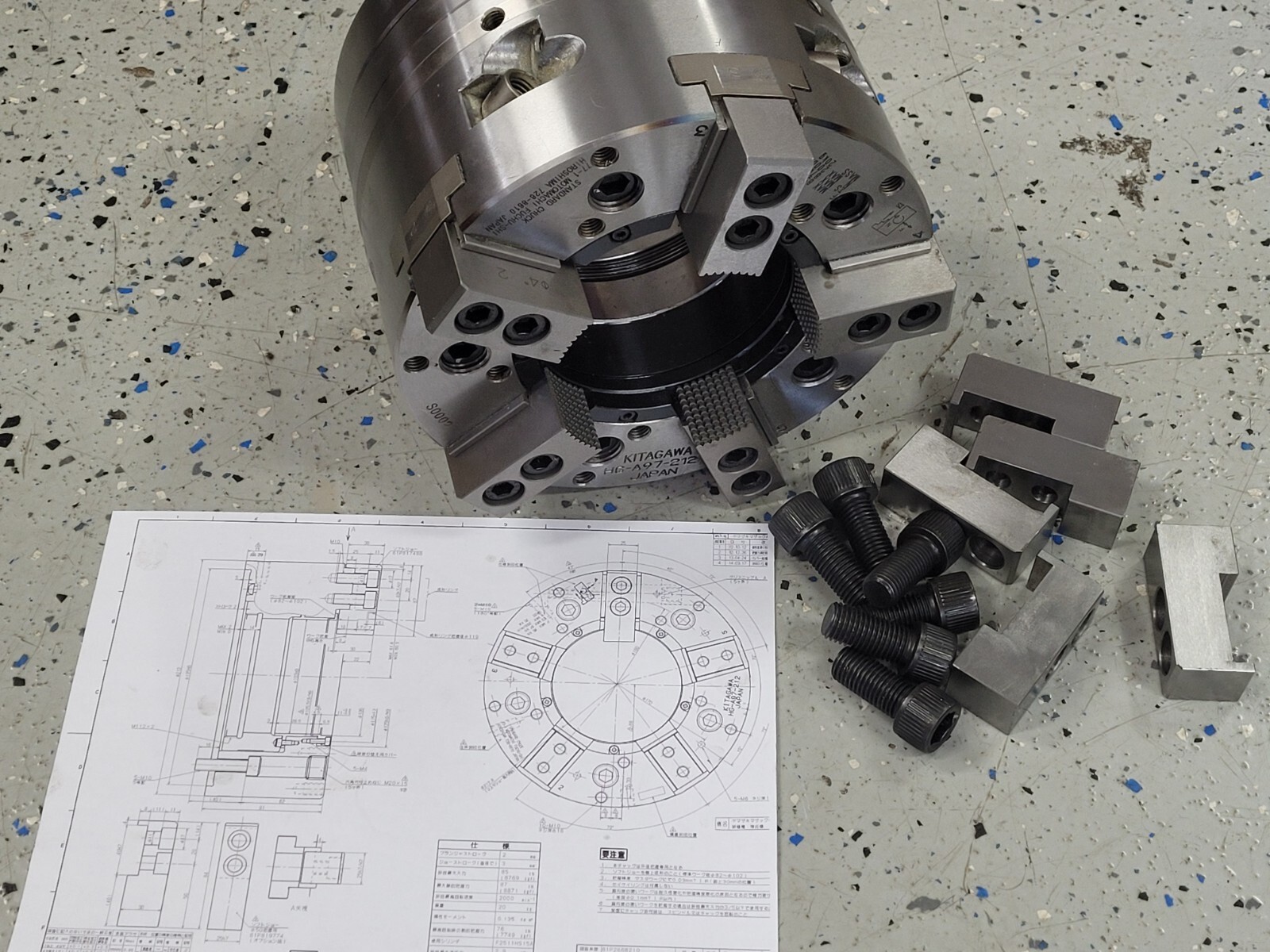 New Kitagawa 5 jaw lathe chuck HG-A97-212, A2-8, M112 P2