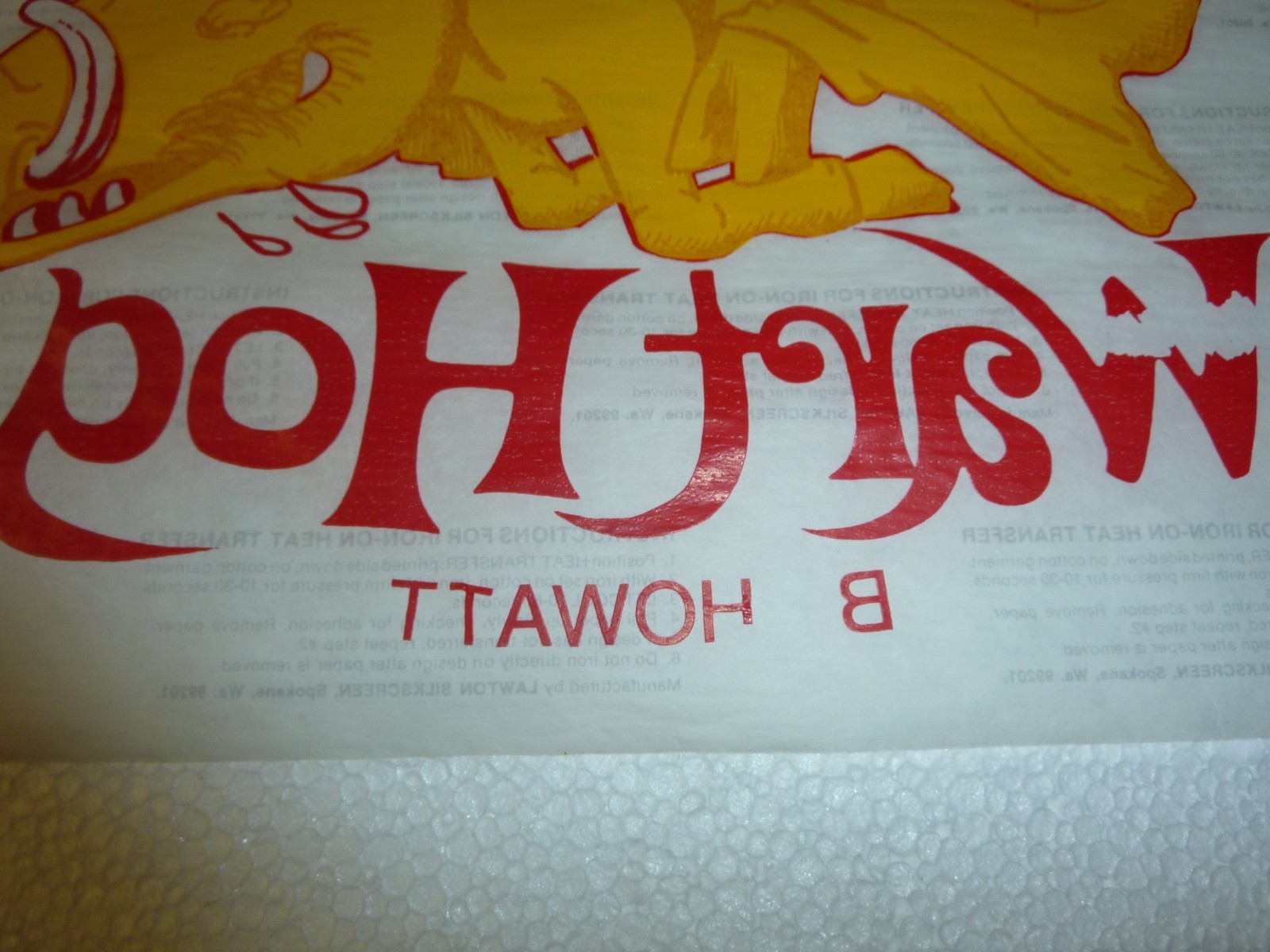 Vintage Damon Howatt Wart Hog Iron On Transfer