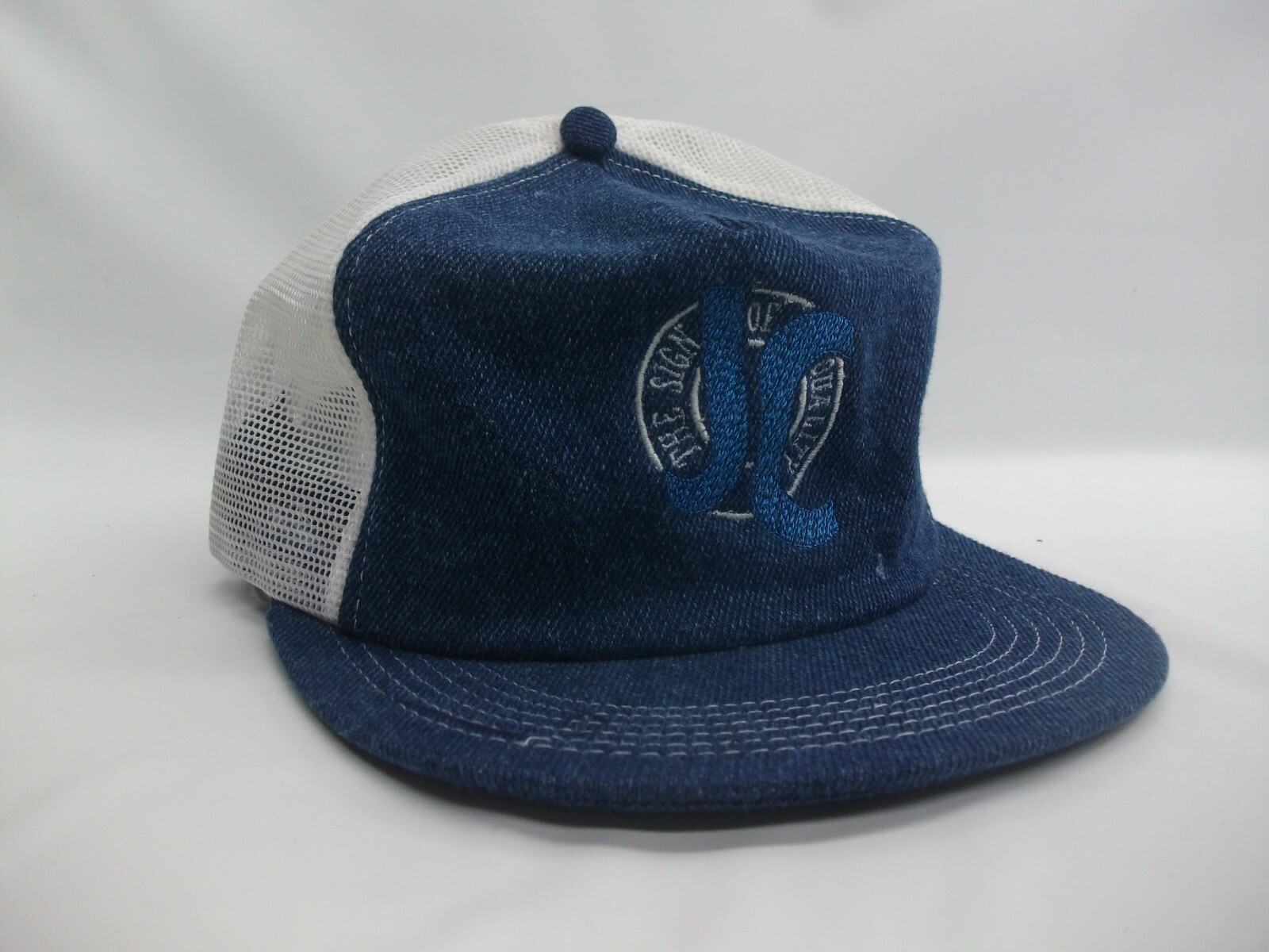 キャップ Citybreeze Scratch Point Vintage Denim Ball Cap RM5B0113 Vintage Distressed Jean Hat, Light Acid Washed Denim, Ripped