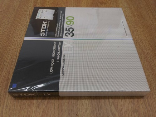 Vintage TDK LX 35-90 Blank Sound Recording Reel to Reel Tape SEALED NEW -Plastic